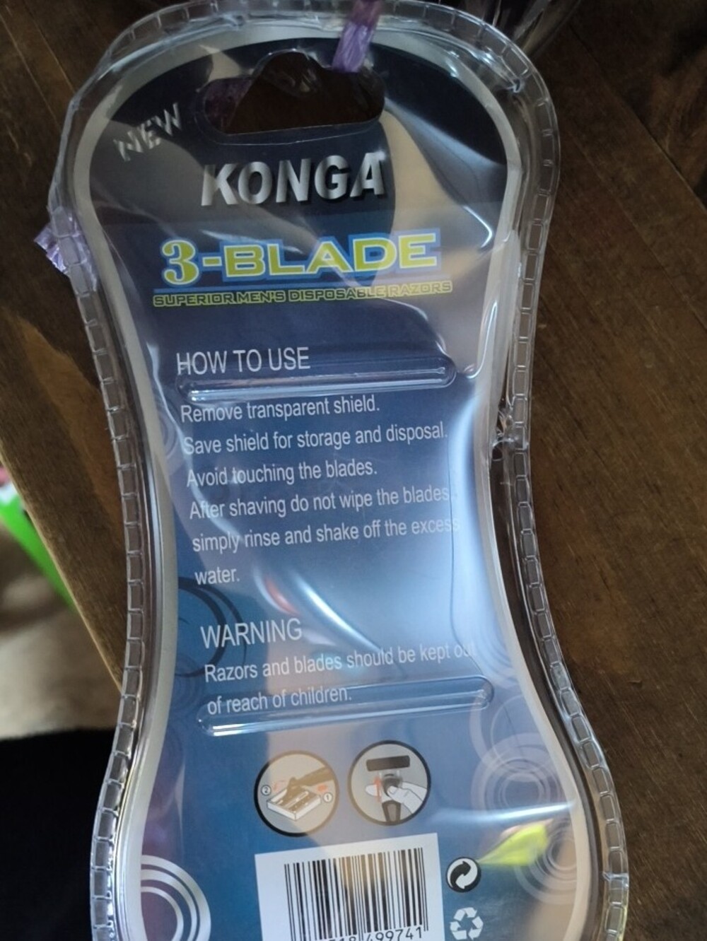 Kong Pink Women's And Men's 3-Blade Razor Pack - Picture 4 of 4